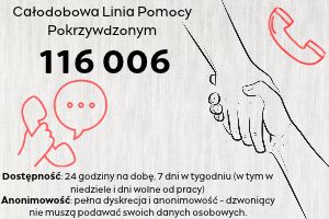 Informacja o możliwości uzyskania bezpłatnej pomocy psychologicznej i prawnej